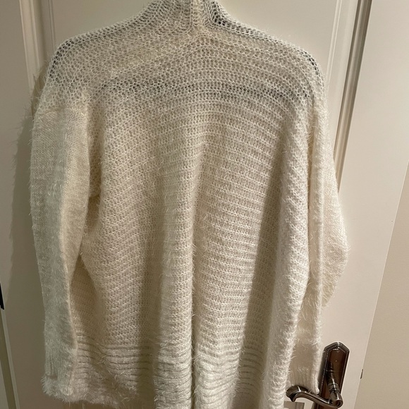 White Eyelash Open Cardigan - Picture 4 of 4
